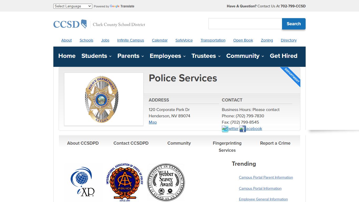 Police Services | CCSD - Clark County School District